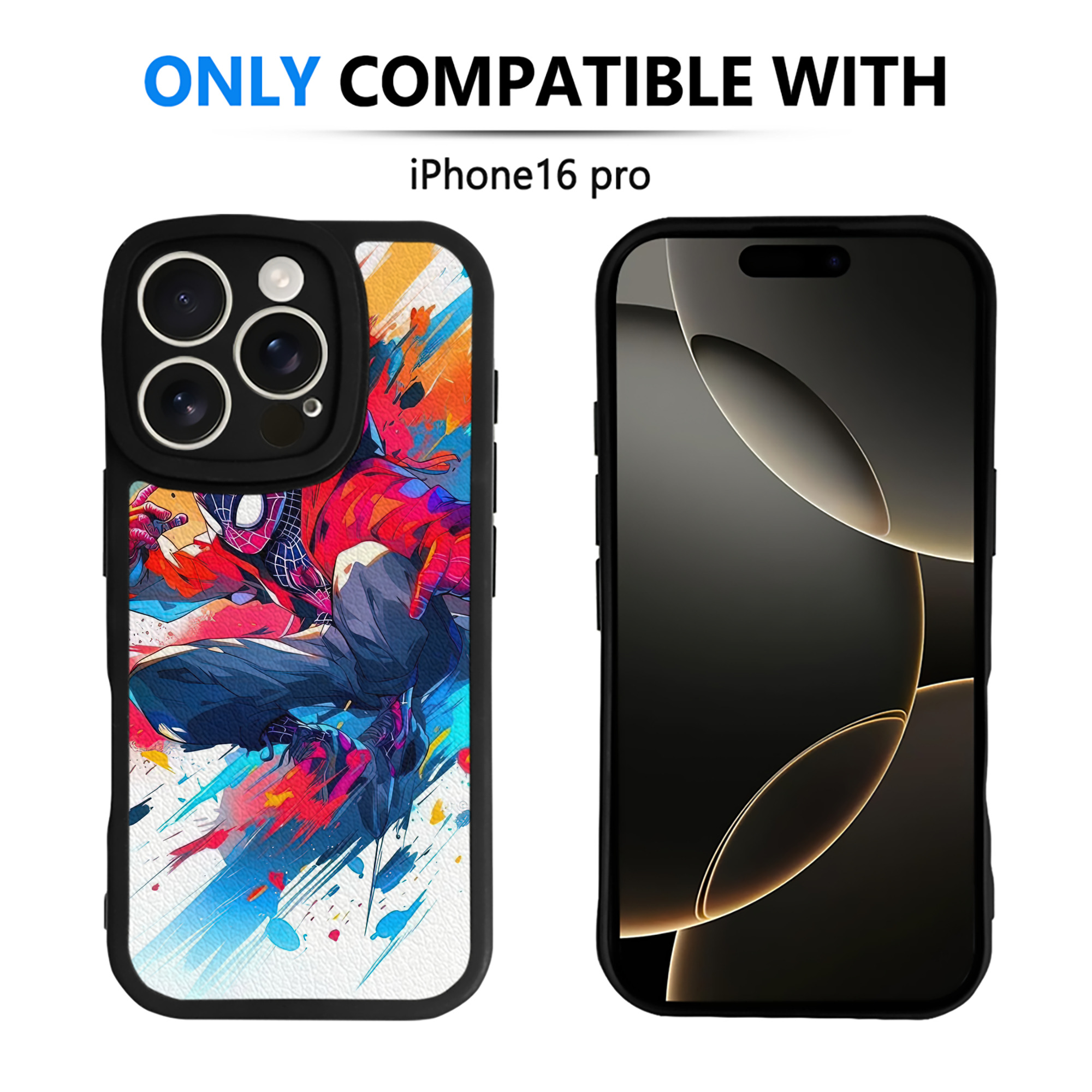 （画像用） Spider Man スパイダーマン 【iPhone 16シリーズ対応】シリコンスマホケース（レザー調） 材質：シリコン